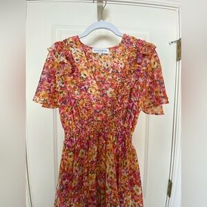 Hale Bob, Chiffon Tiered Flounce Skirt Maxi Dress, Size XS, Excellent Condition